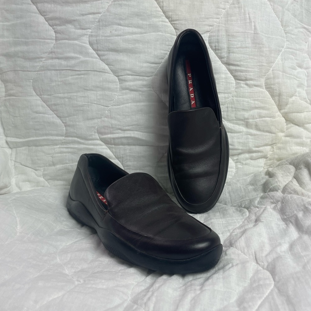 Prada Men's Leather Clogs Slip On